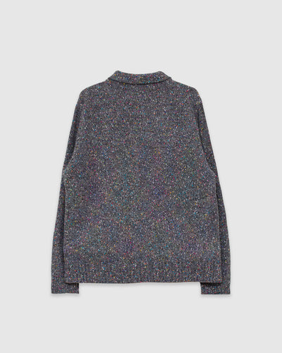 Kier Knitted Polo Grey/Multi Fleck