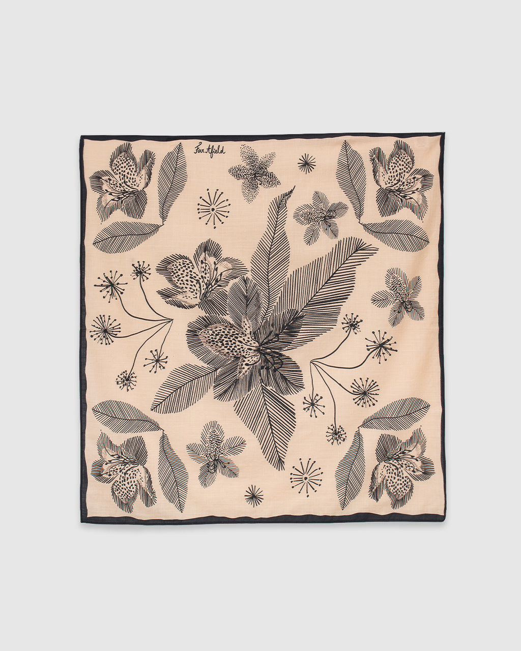 Neckerchief Tan Flowers
