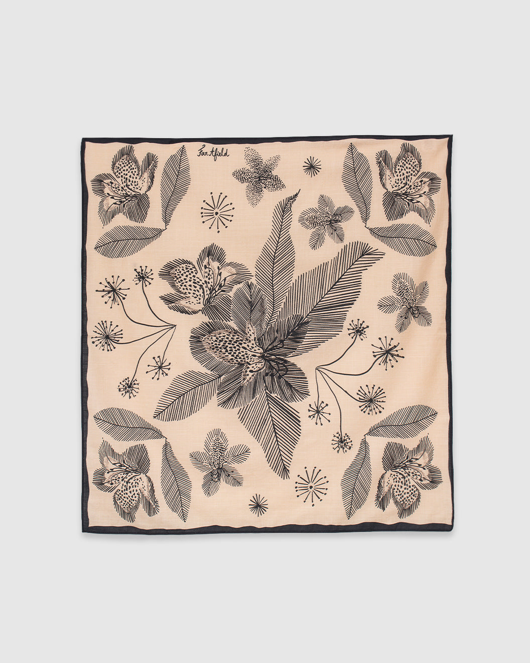 Neckerchief Tan Flowers