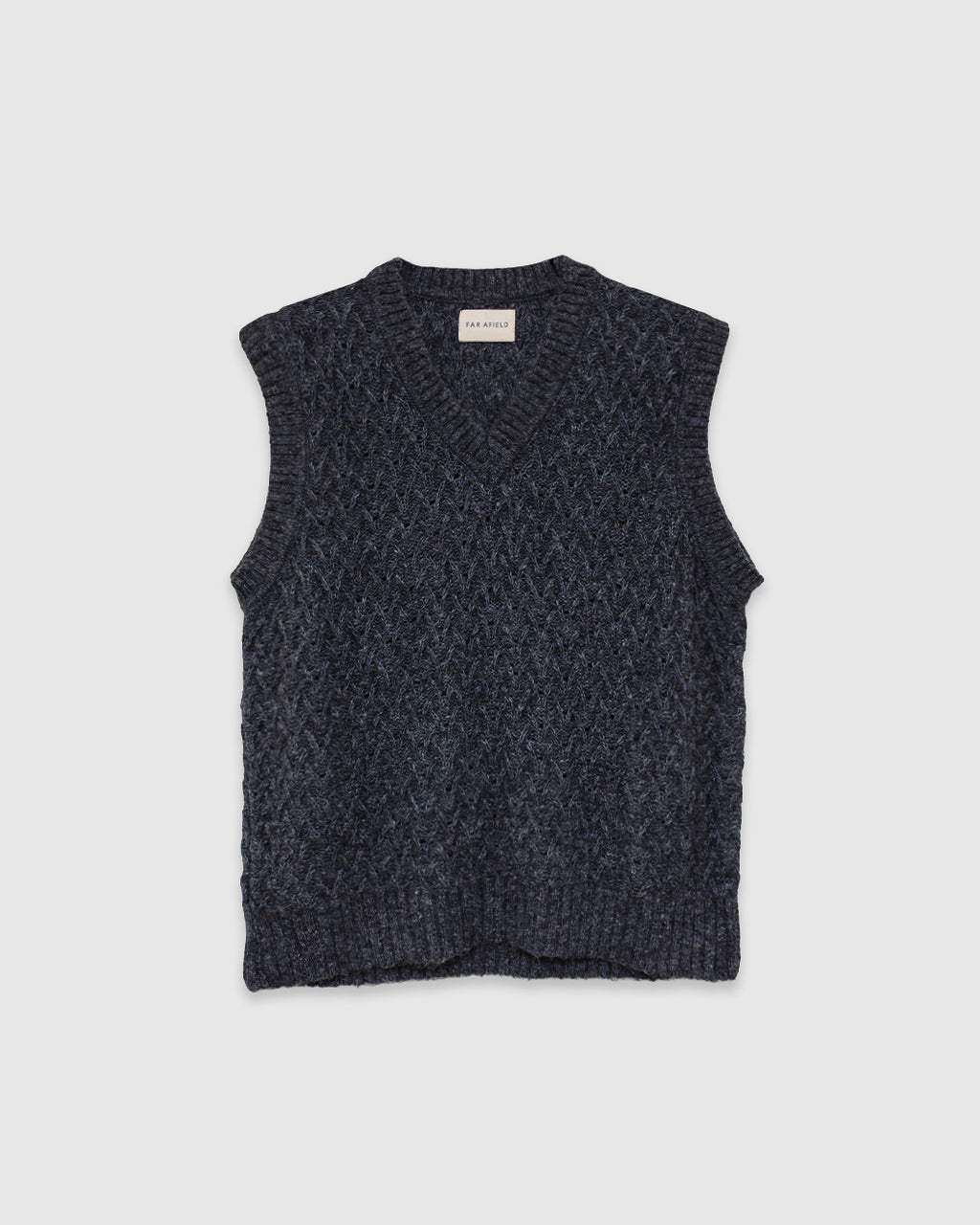 Pinto Knitted Vest Grey Basket Weave