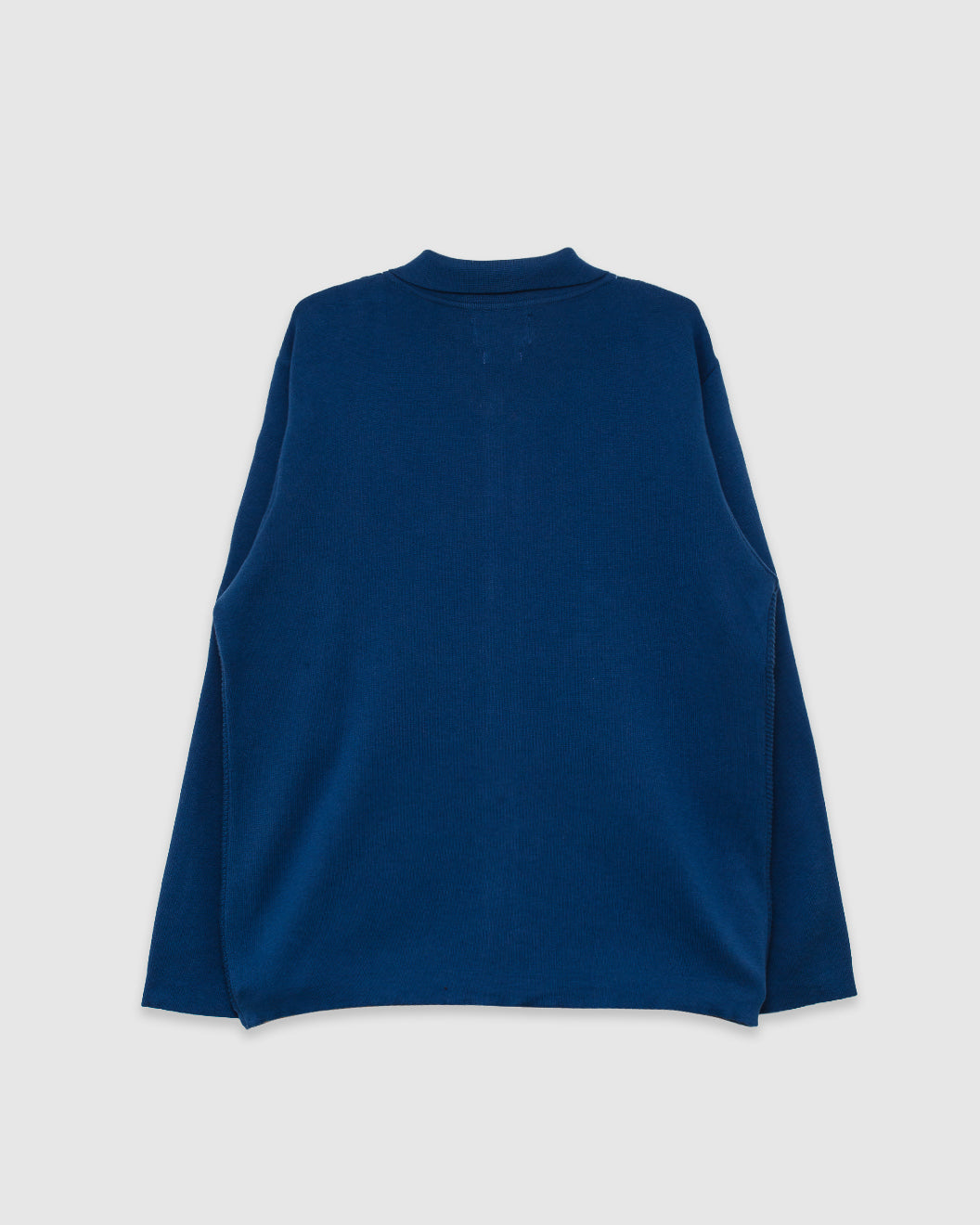Zigger Knitted Shirt Navy/Blue Textured Stripe