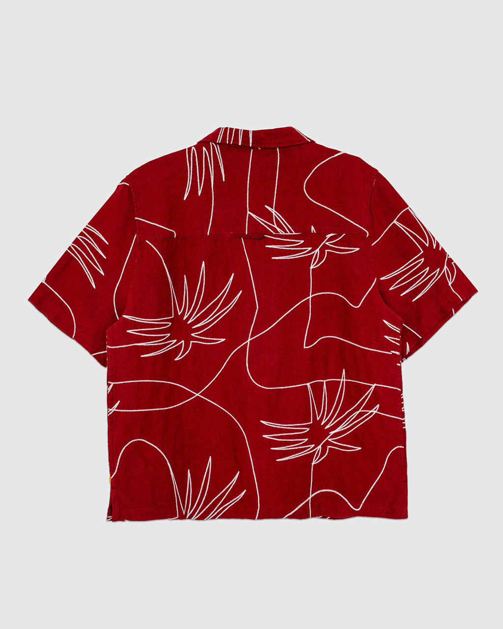 Veloso Shirt - Embroidered Palms Red