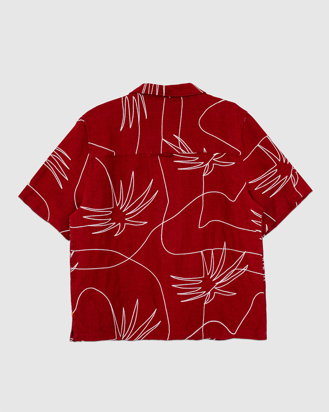 Veloso Shirt - Embroidered Palms Red