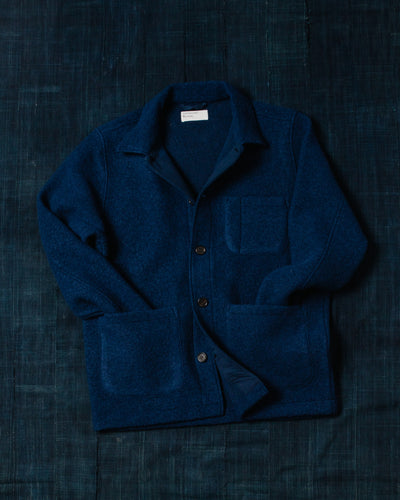 Field Jacket Wool Fleece Indigo