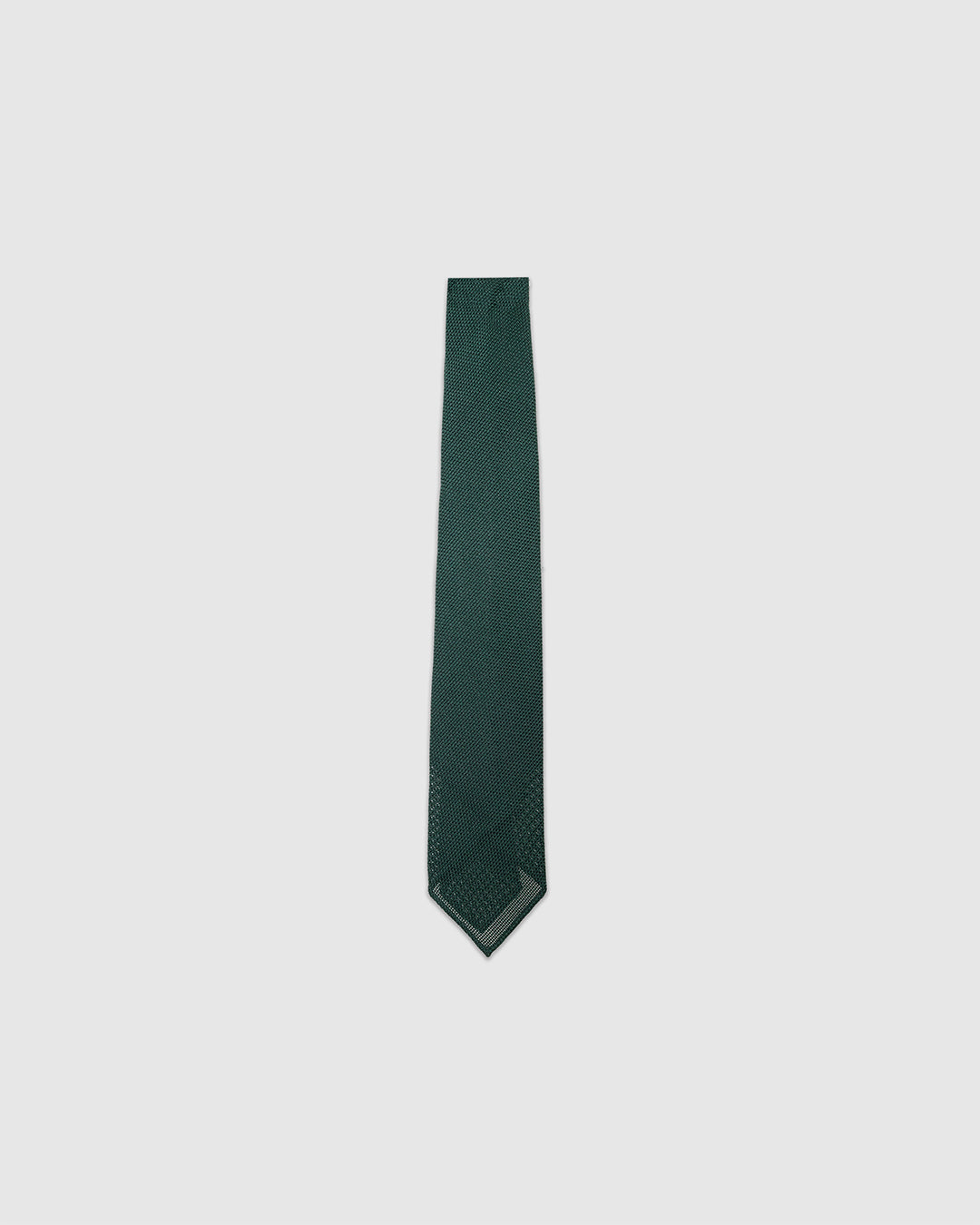 Fine Woven Grenadine Silk Hand Rolled Tie Forest Green
