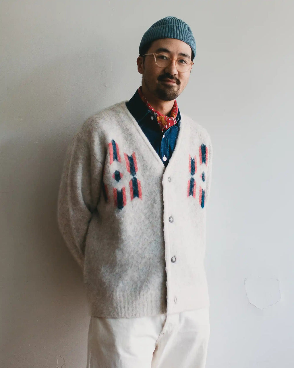 Four Corners Mohair Cardigan Ecru
