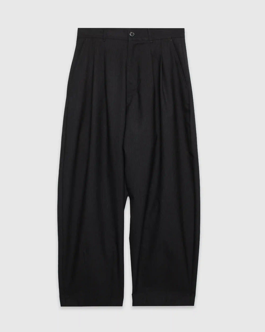 Andrew Balloon Trousers Wool Pin Black