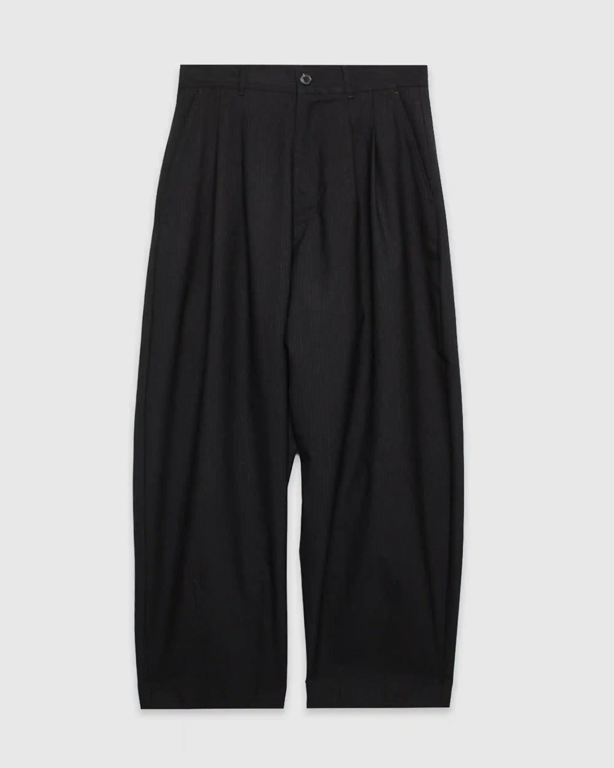 Andrew Balloon Trousers Wool Pin Black