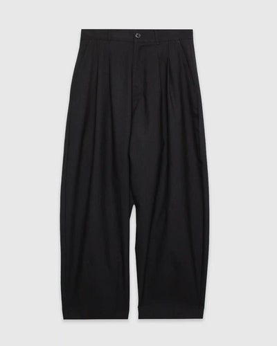 Andrew Balloon Trousers Wool Pin Black
