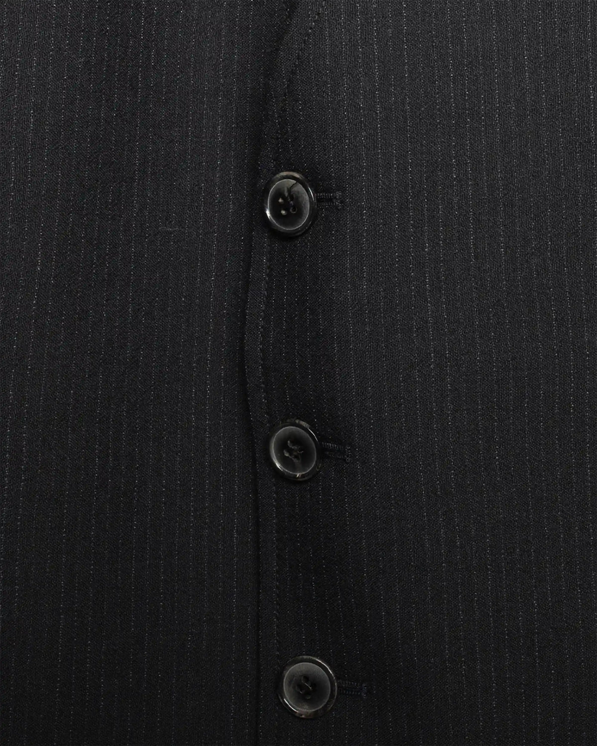 Daniel Classic Waistcoat Wool Pin Black