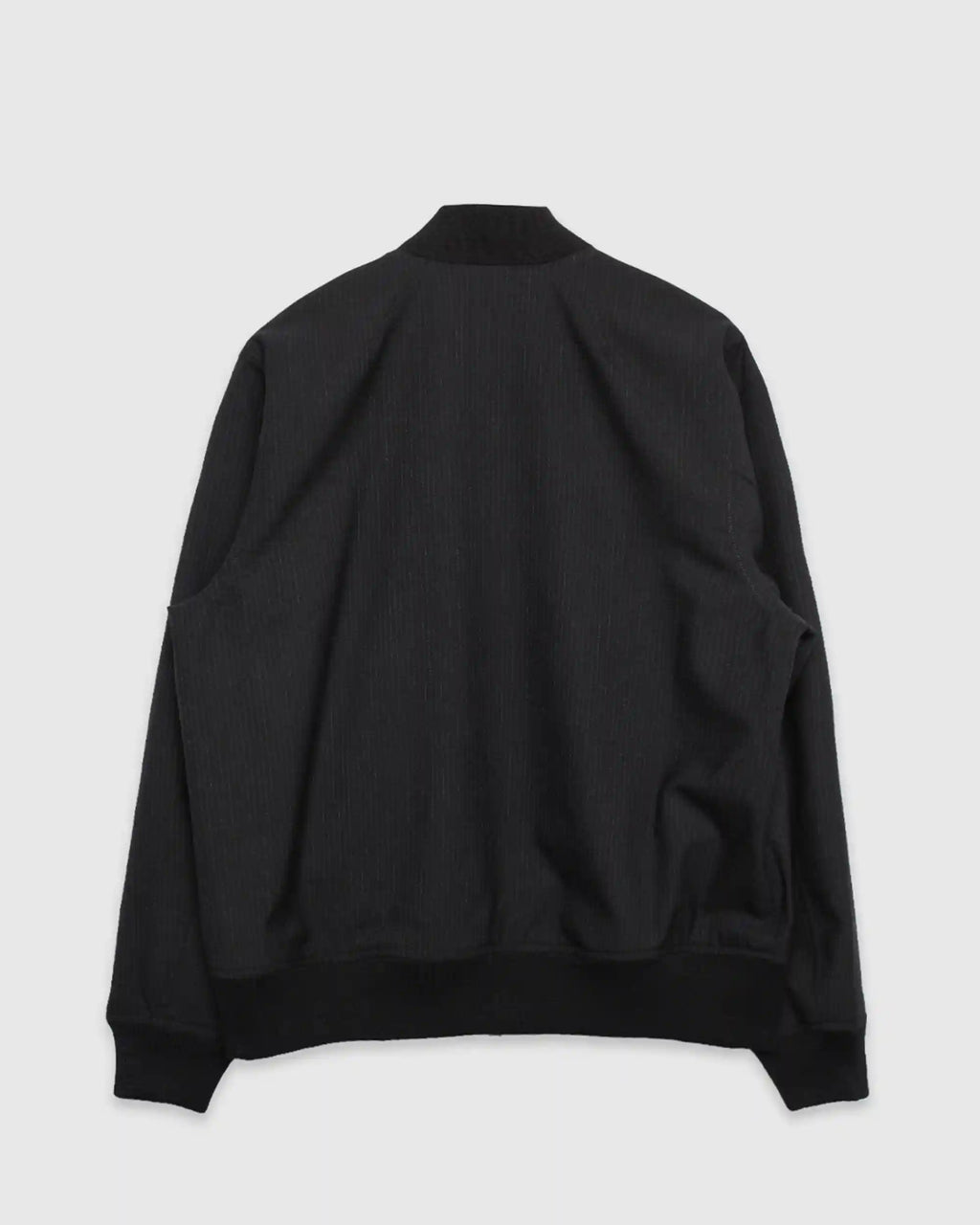 Max Loose Fit Bomber Jacket Wool Pin Black