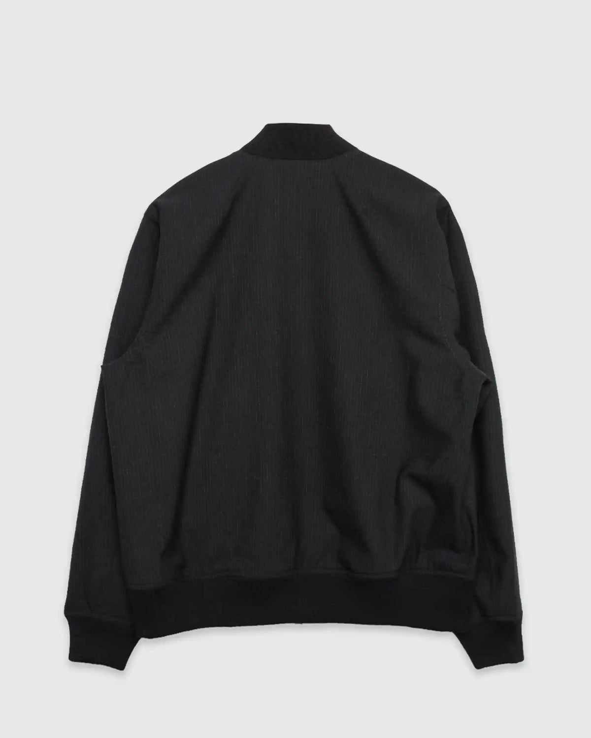 Max Loose Fit Bomber Jacket Wool Pin Black