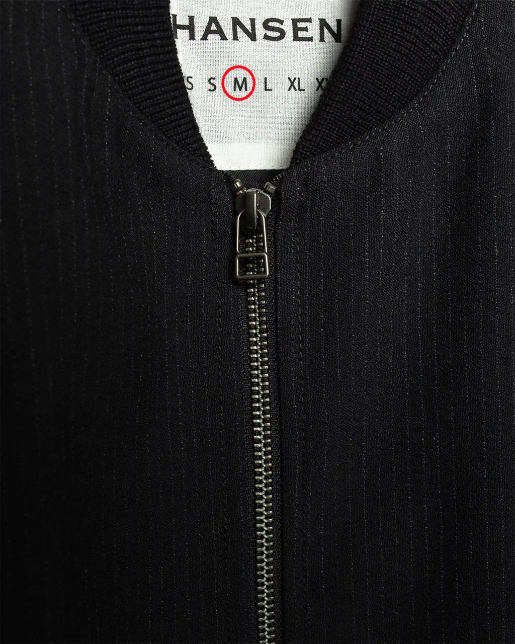 Max Loose Fit Bomber Jacket Wool Pin Black