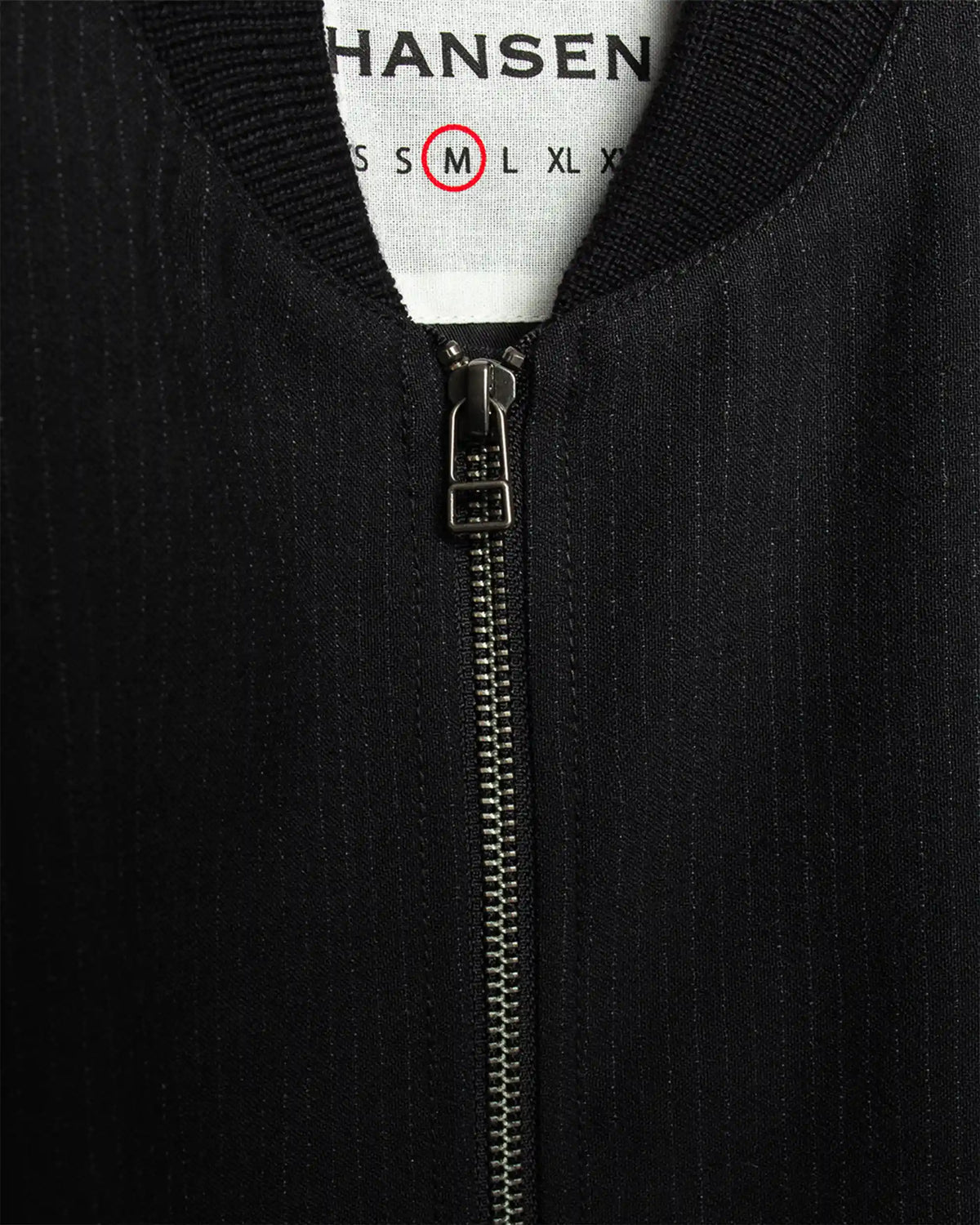 Max Loose Fit Bomber Jacket Wool Pin Black