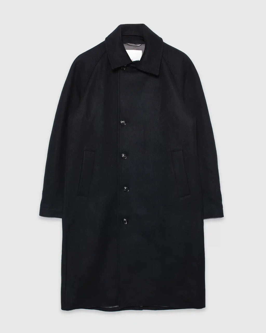 Sigurd Long Lined Wool Coat Black