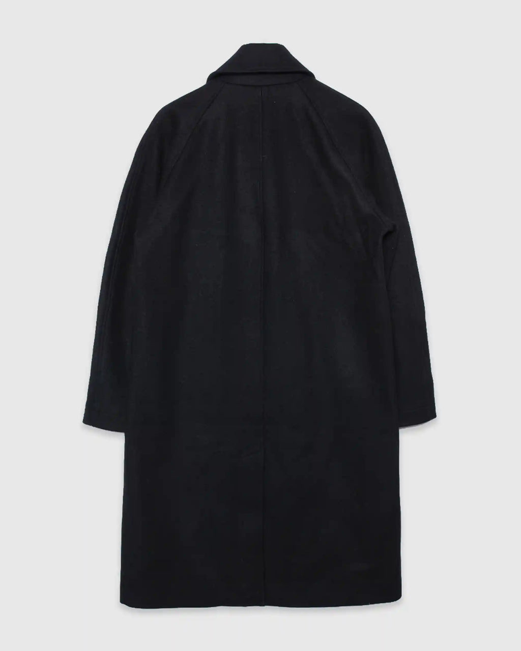 Sigurd Long Lined Wool Coat Black