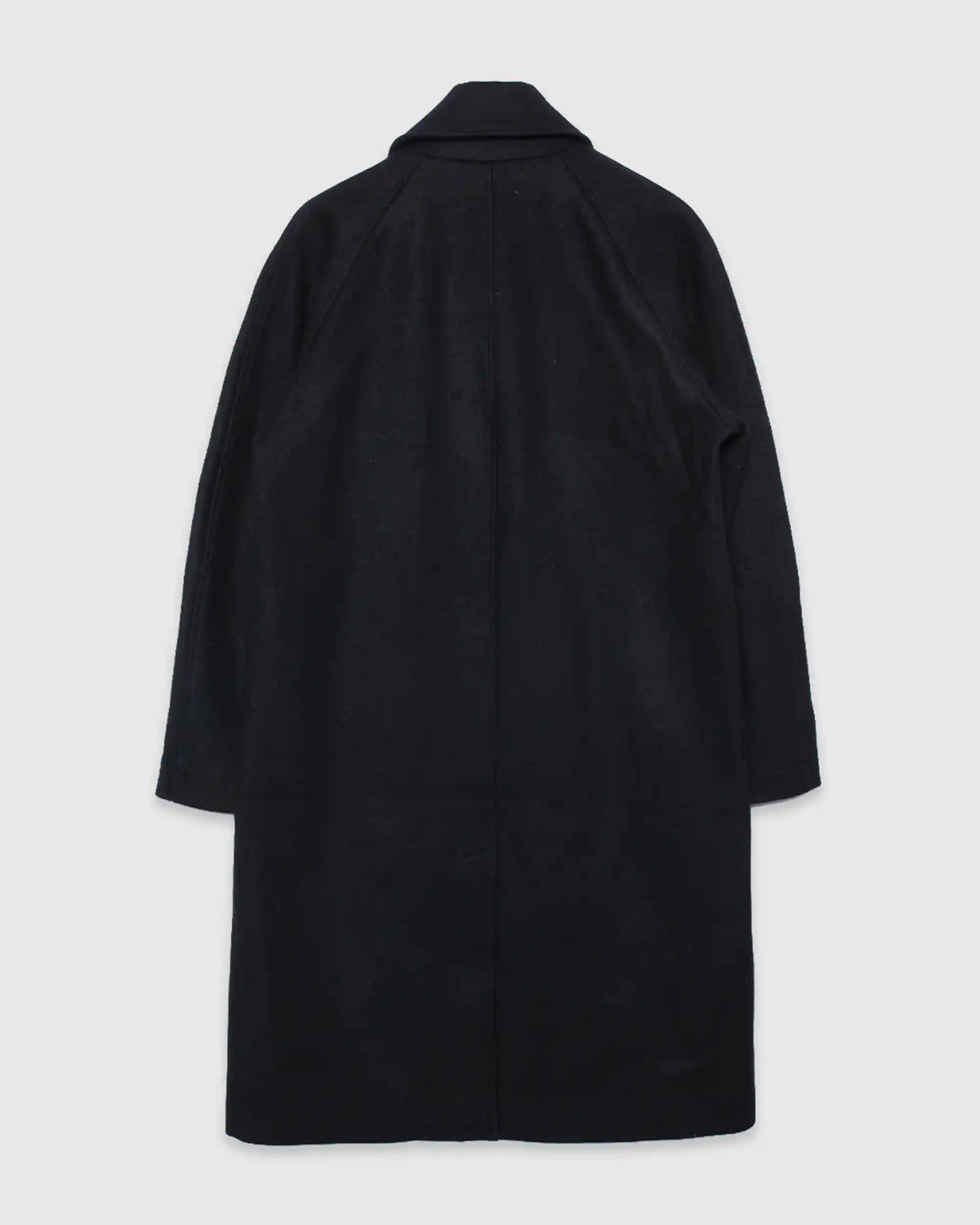 Sigurd Long Lined Wool Coat Black