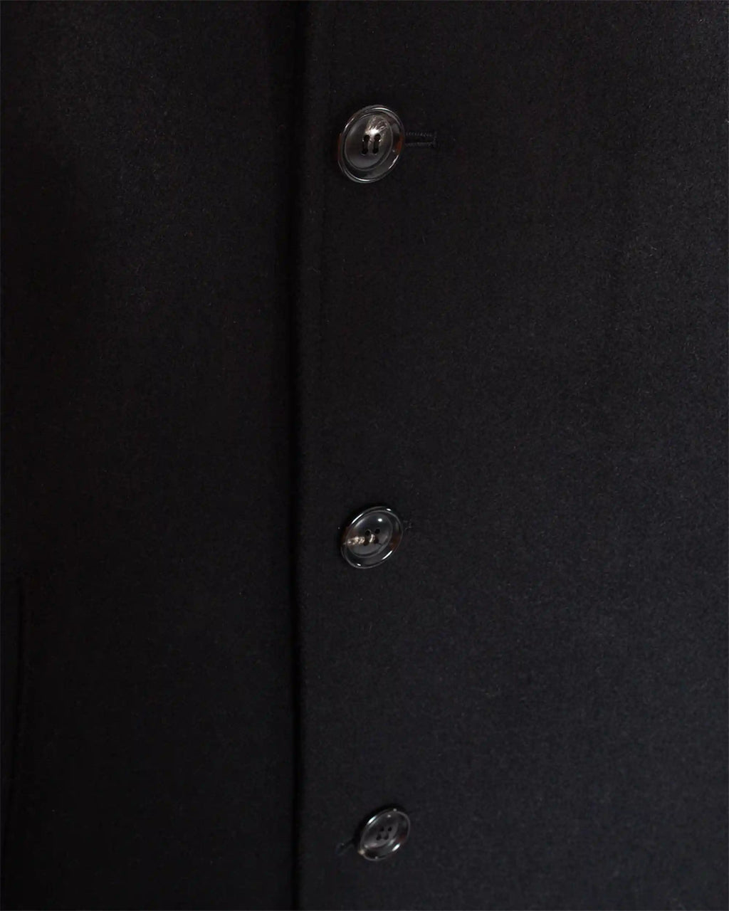 Sigurd Long Lined Wool Coat Black