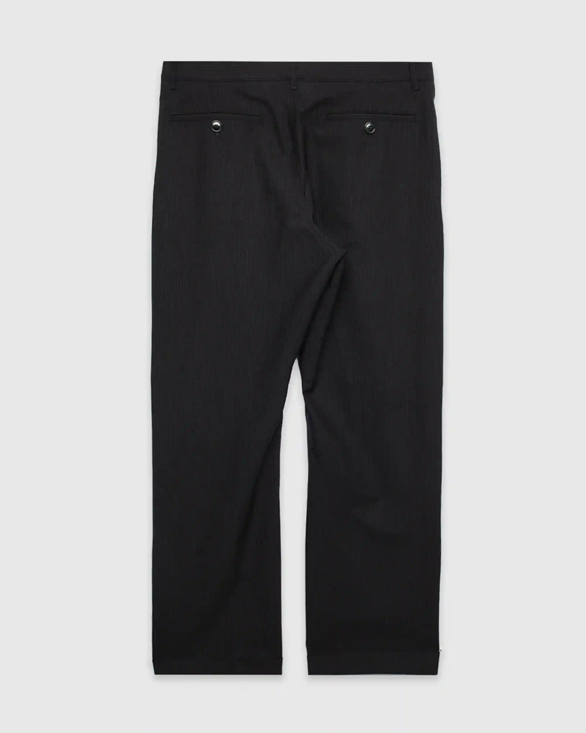 Sune Pleated Classic Trousers Wool Pin Black