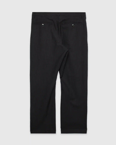 Sune Pleated Classic Trousers Wool Pin Black