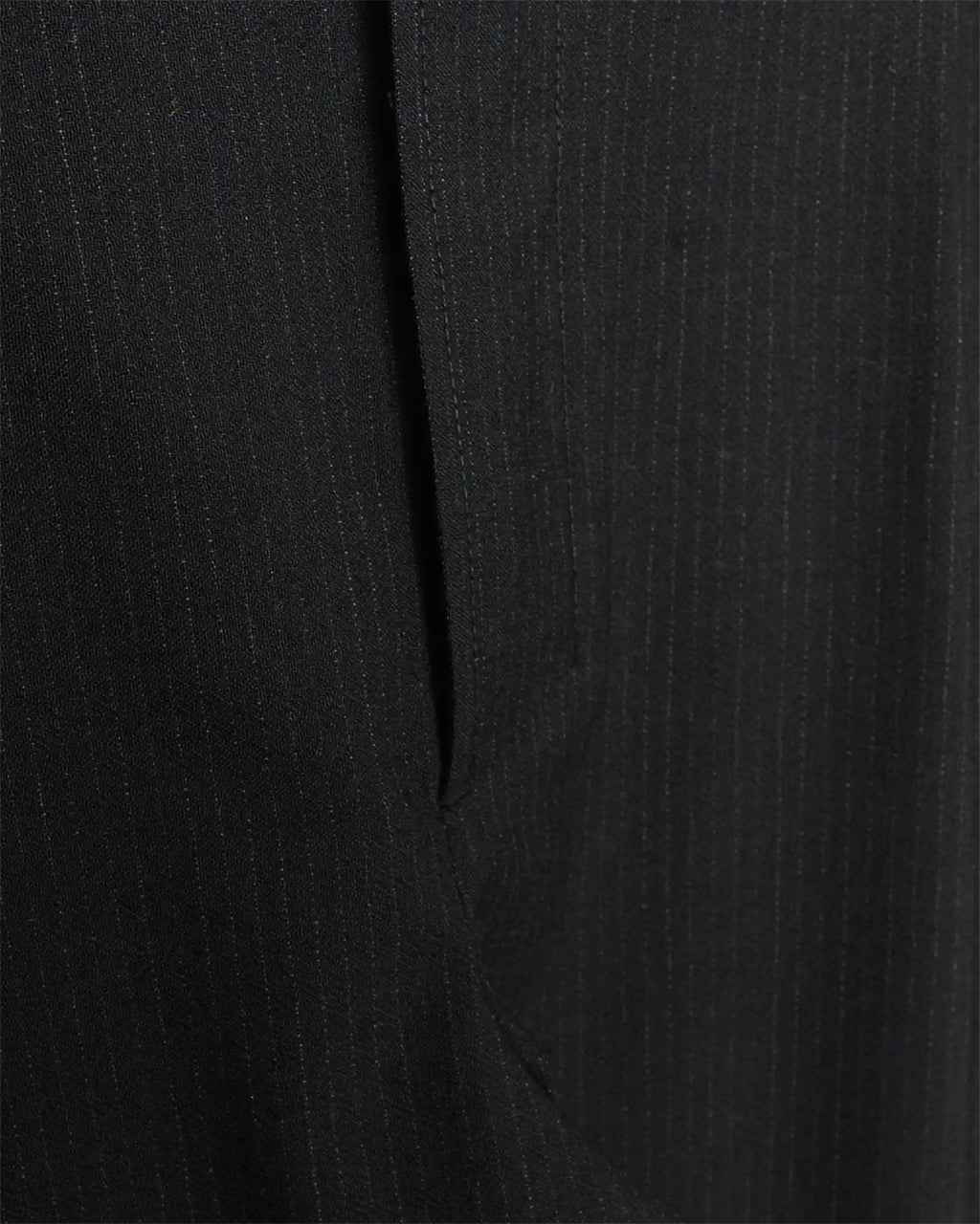 Sune Pleated Classic Trousers Wool Pin Black