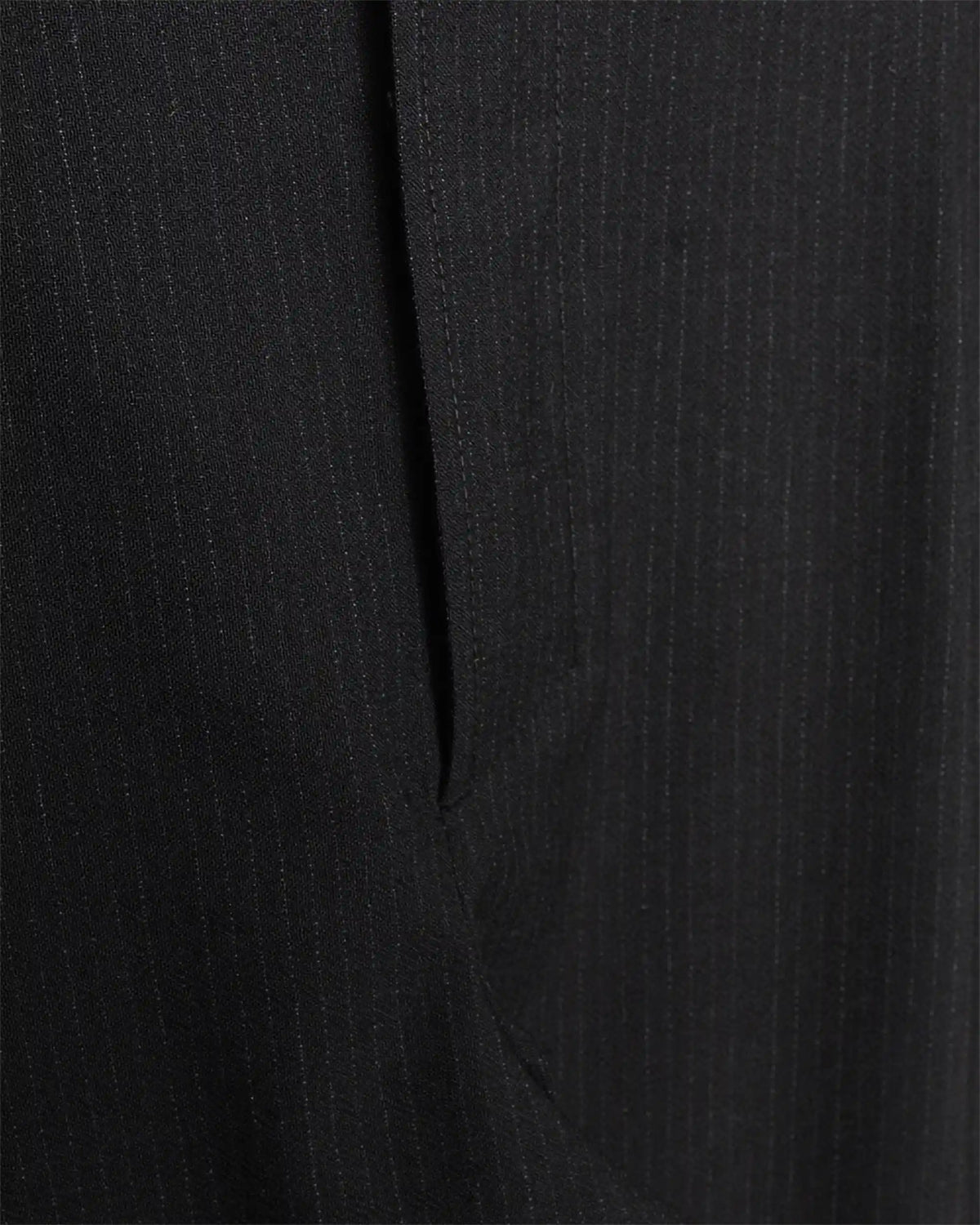 Sune Pleated Classic Trousers Wool Pin Black