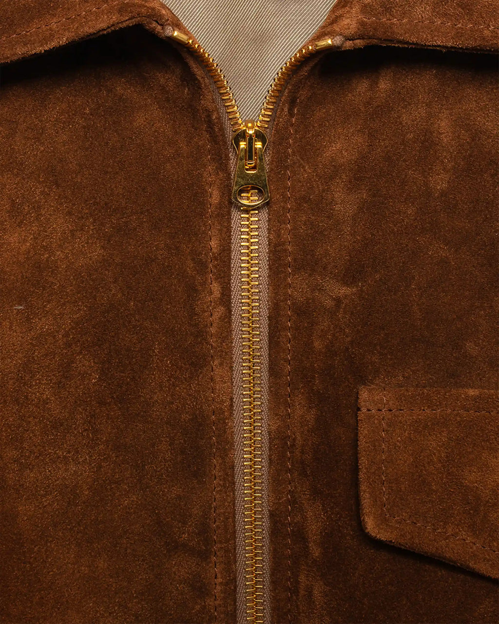 Heavyweight Suede A-2 Bomber Jacket Tobacco