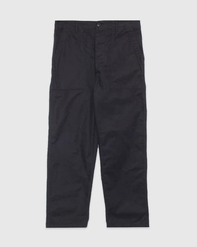 Herringbone Vintage Fit Fatigue Pants Black