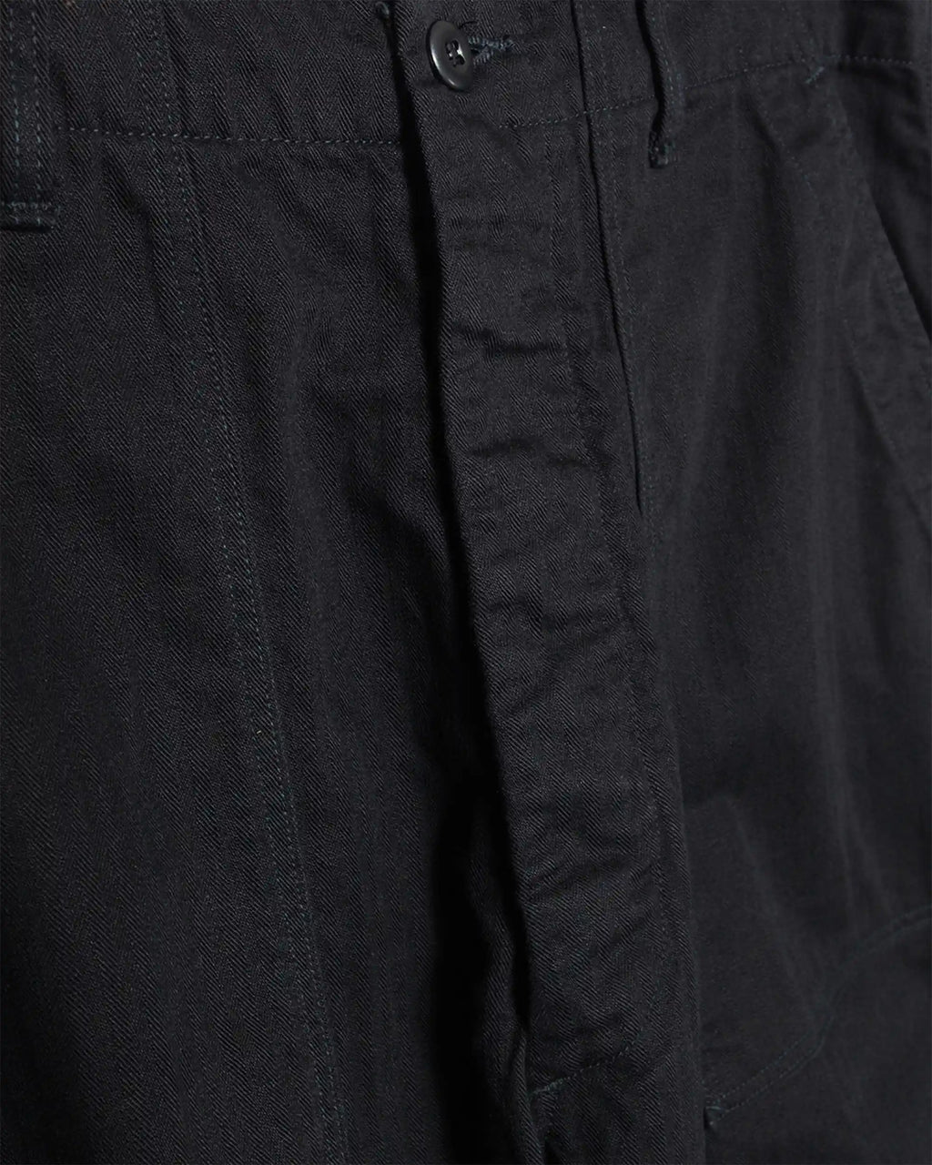 Herringbone Vintage Fit Fatigue Pants Black