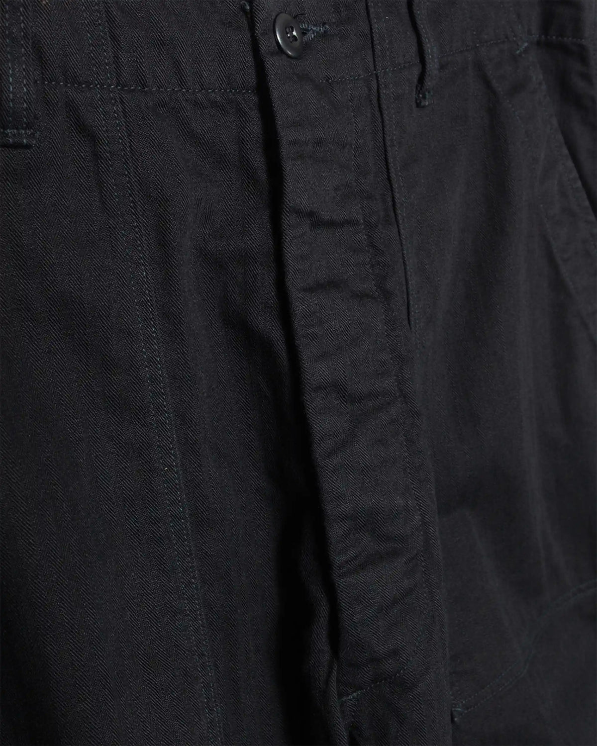 Herringbone Vintage Fit Fatigue Pants Black