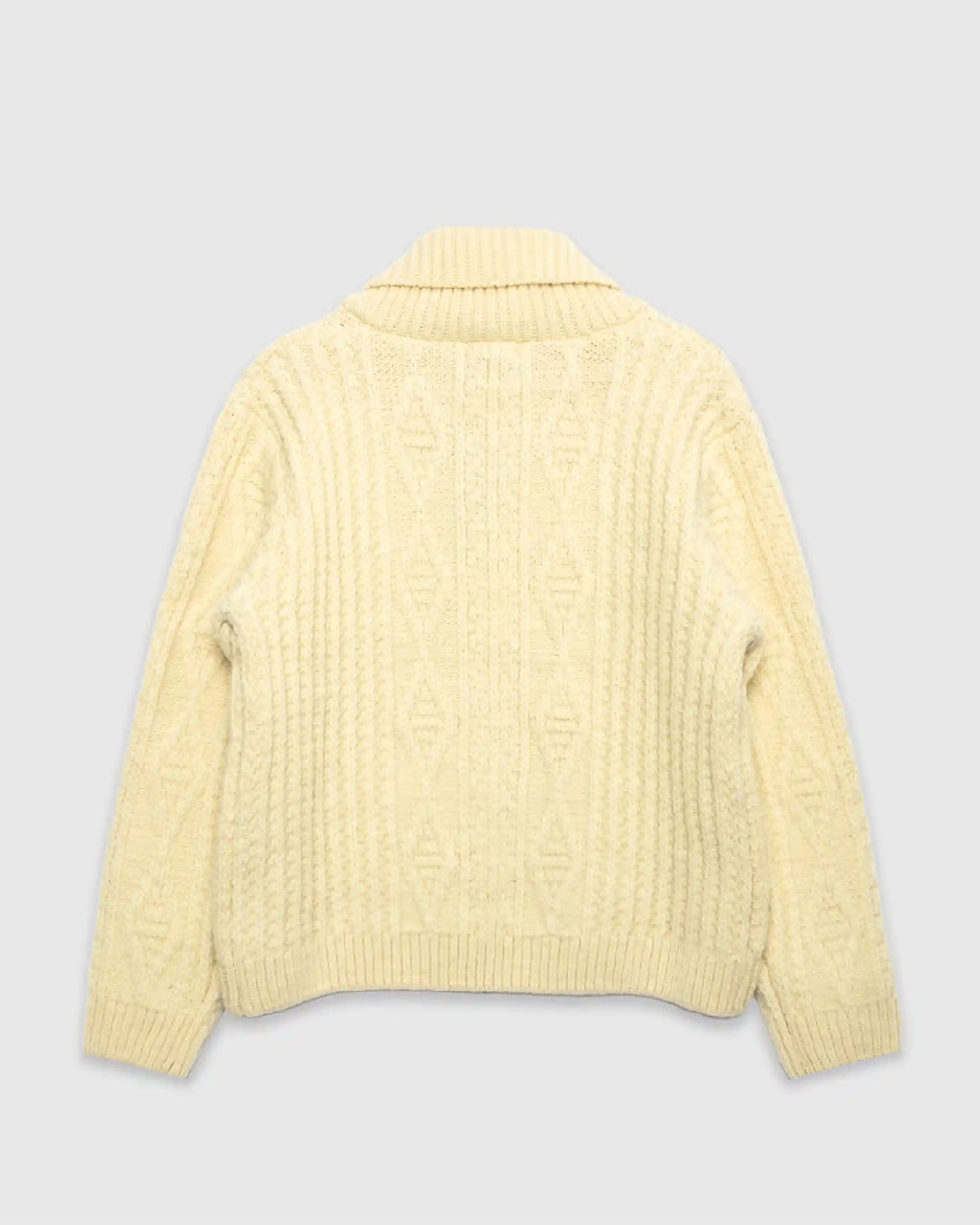 Hoop Zip Cardigan Cream