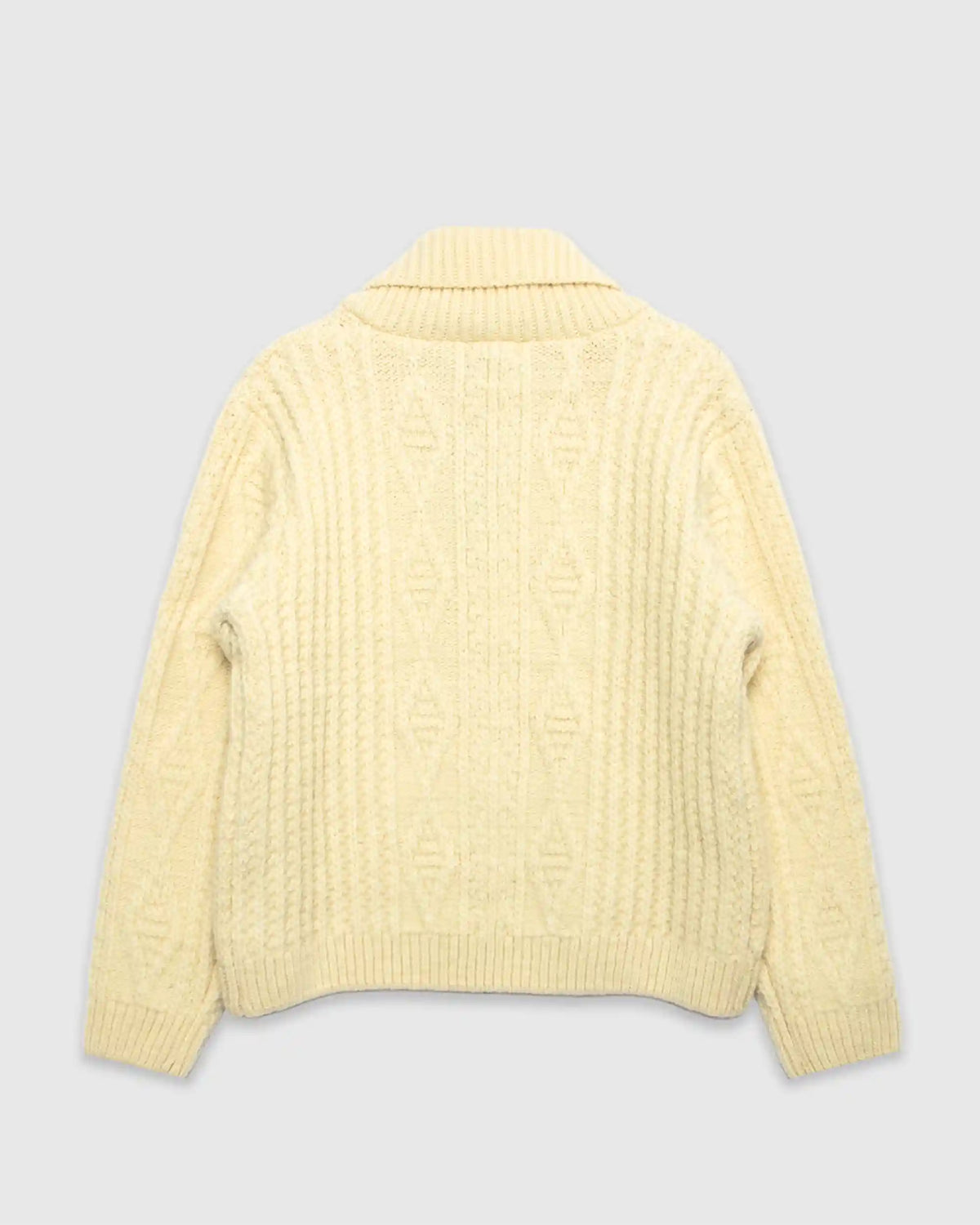 Hoop Zip Cardigan Cream
