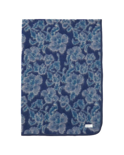 Universal Works Blanket in Navy Flower Fleece