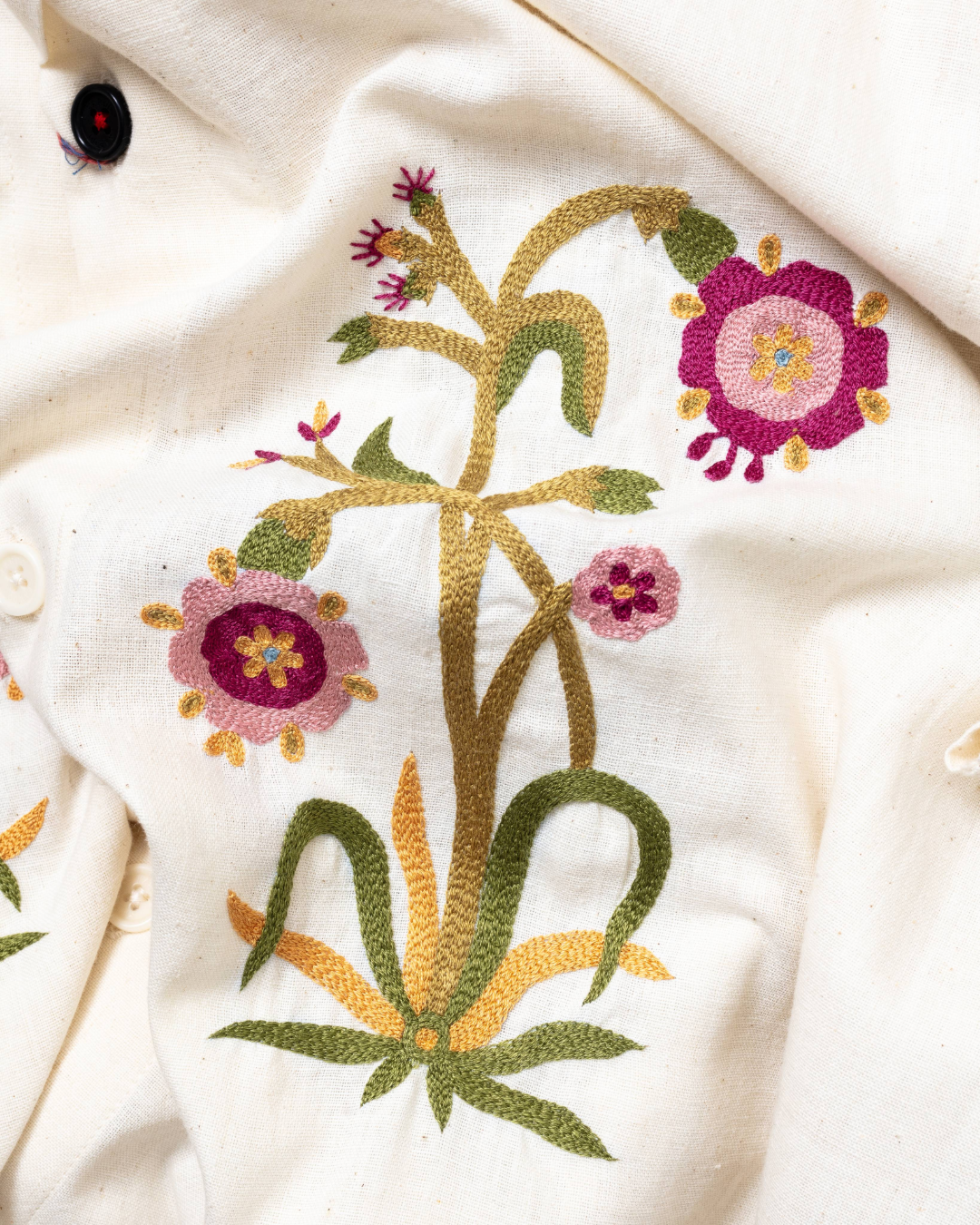 Ronen Shirt Embroidery EMB01N Natural Natural