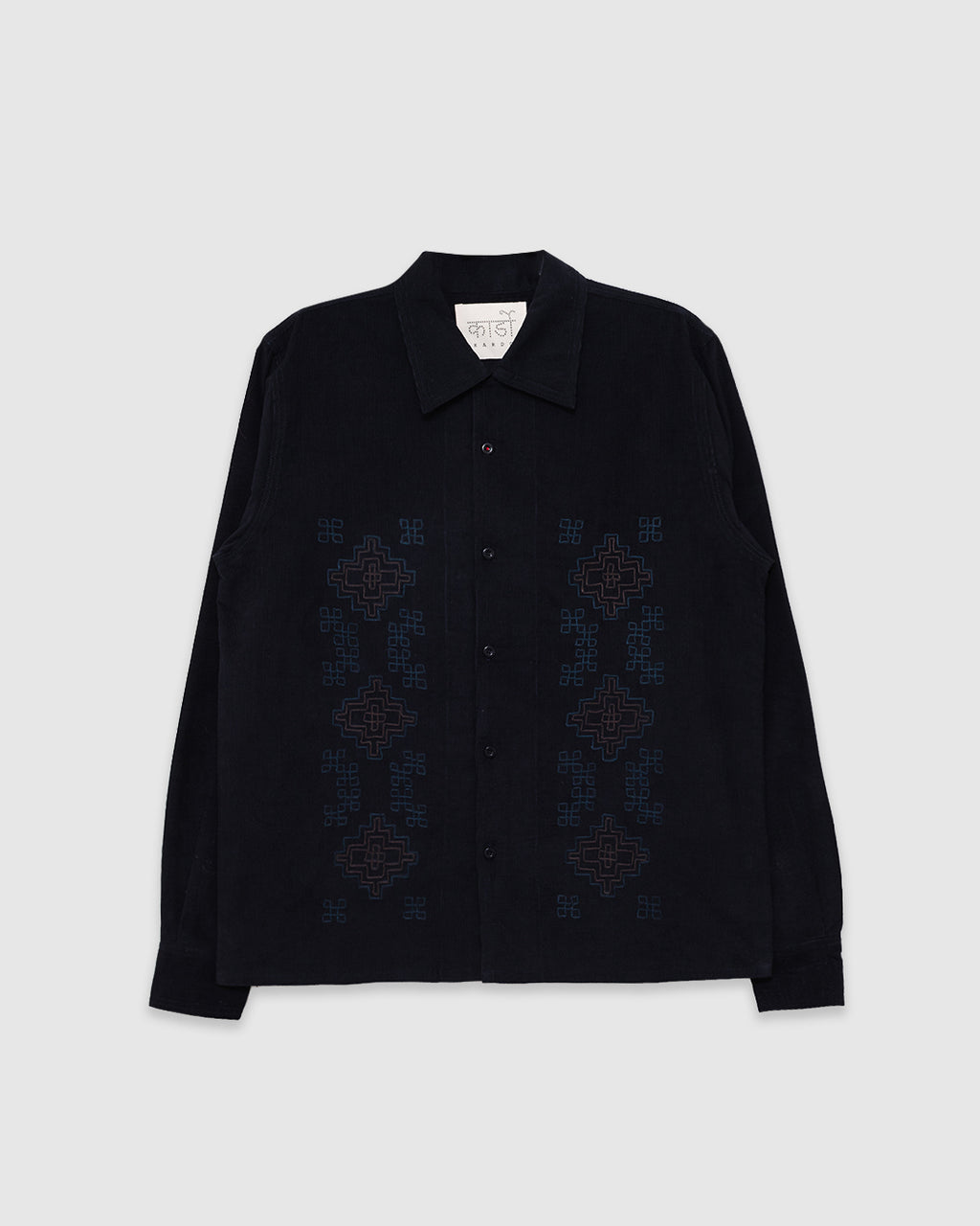 Chintan Shirt Cord EMB32 Navy