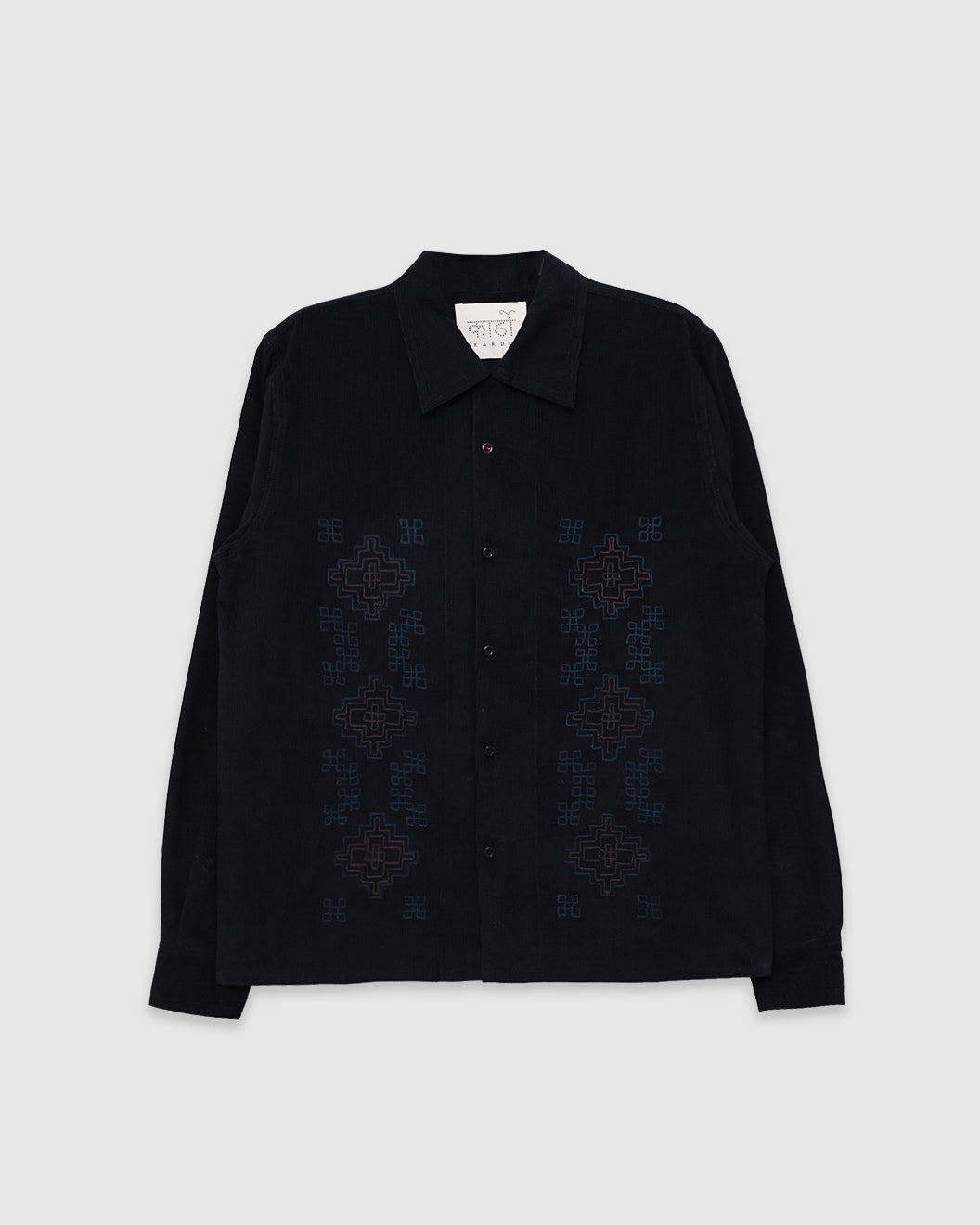 Chintan Shirt Cord EMB32 Navy