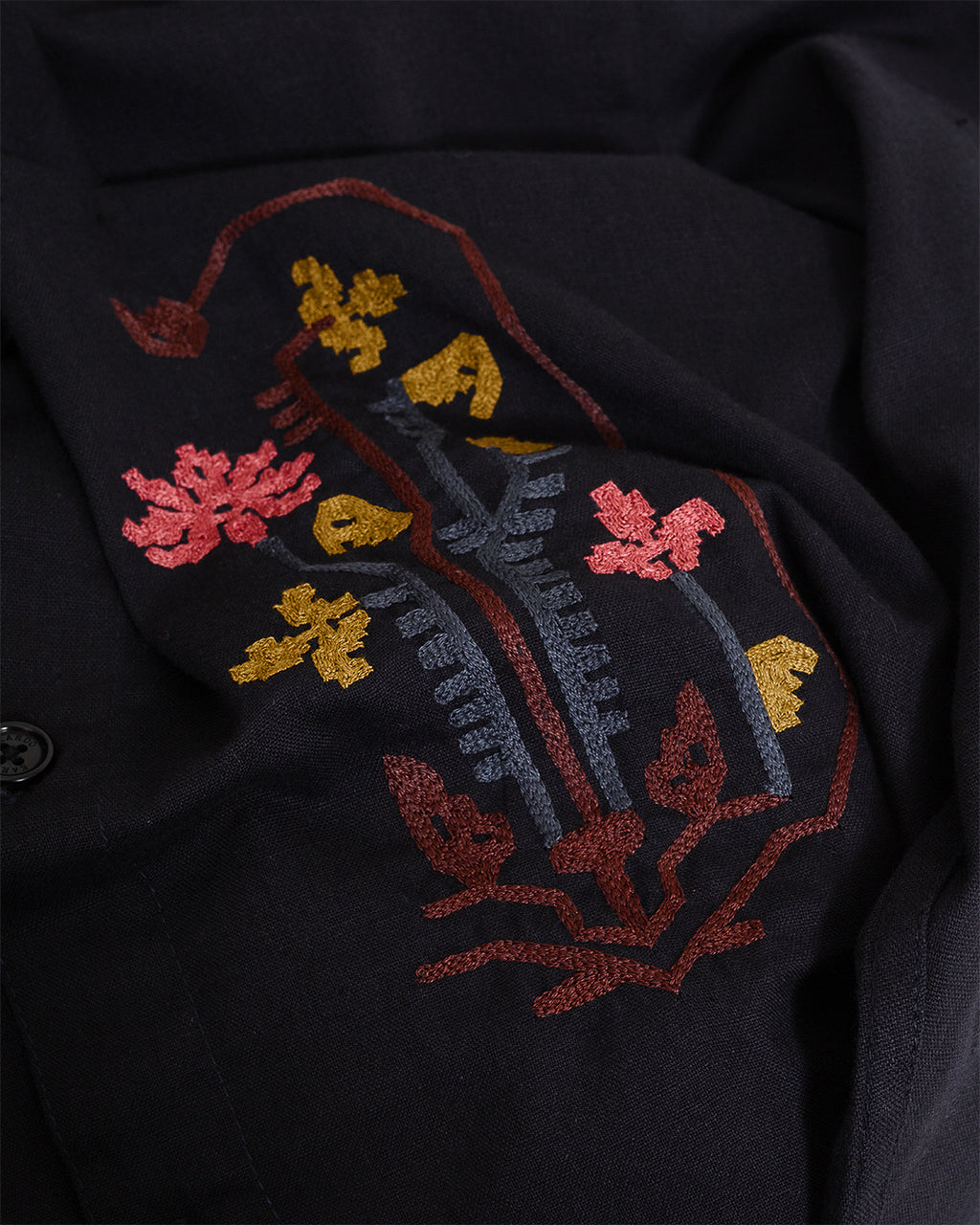 Luis Shirt Embroidery EMB33 Charcoal