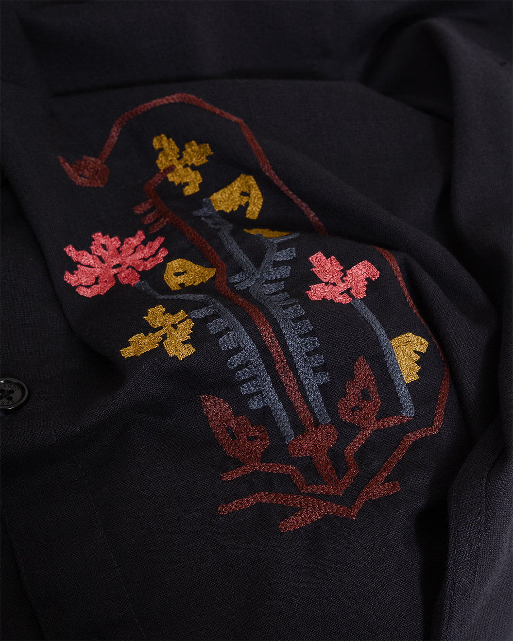 Luis Shirt Embroidery EMB33 Charcoal
