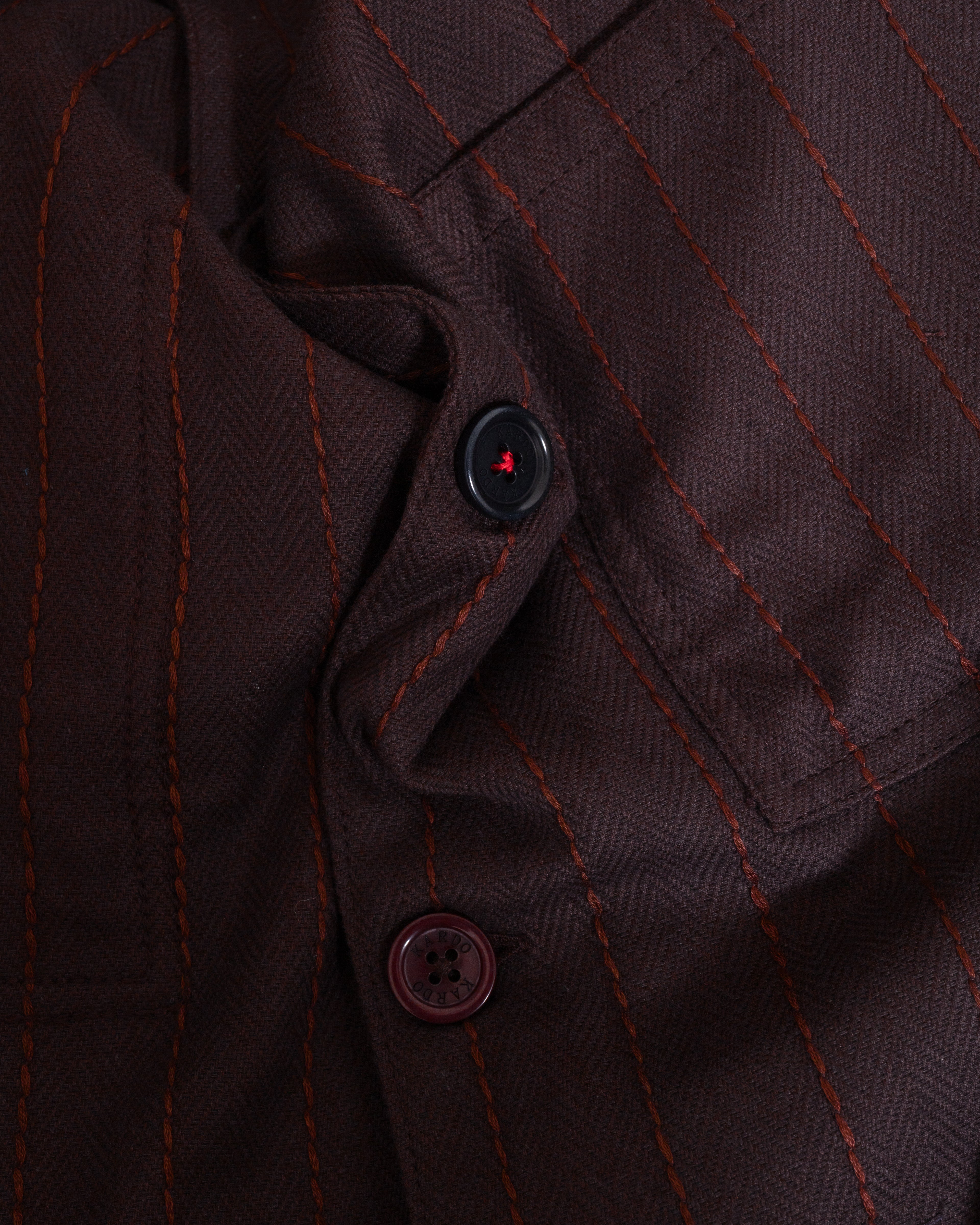 Craft Somesh Jacket Embroidery EMB31 Cocoa Powder