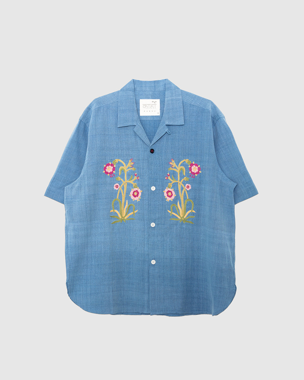 Ronen Shirt Embroidery EMB01LI Light Indigo