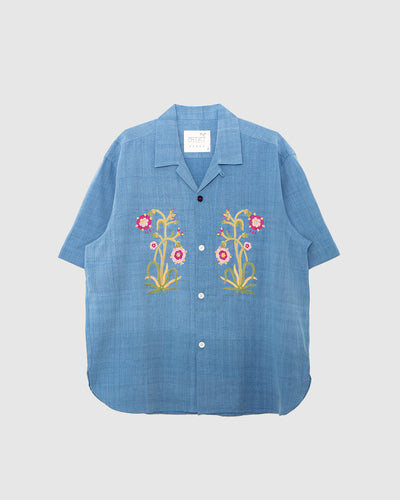 Ronen Shirt Embroidery EMB01LI Light Indigo