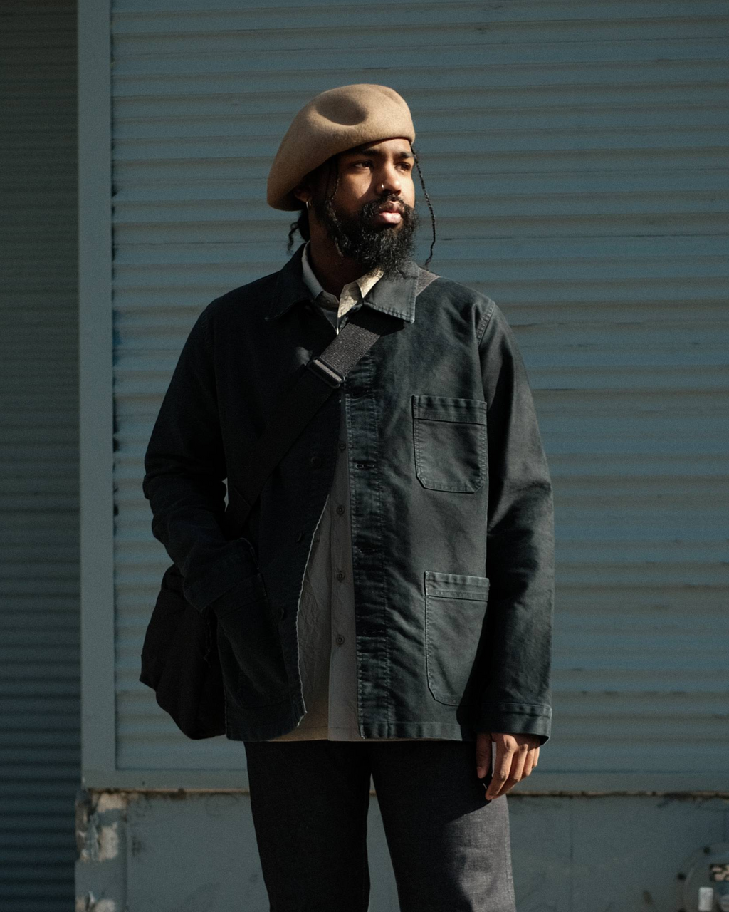 Vintage Washed Work Jacket - Black