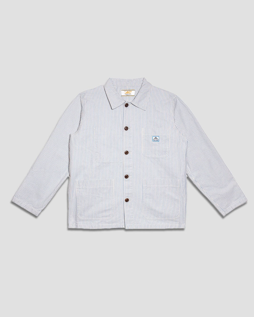 Vins Osk Work Jacket - Blue Stripe