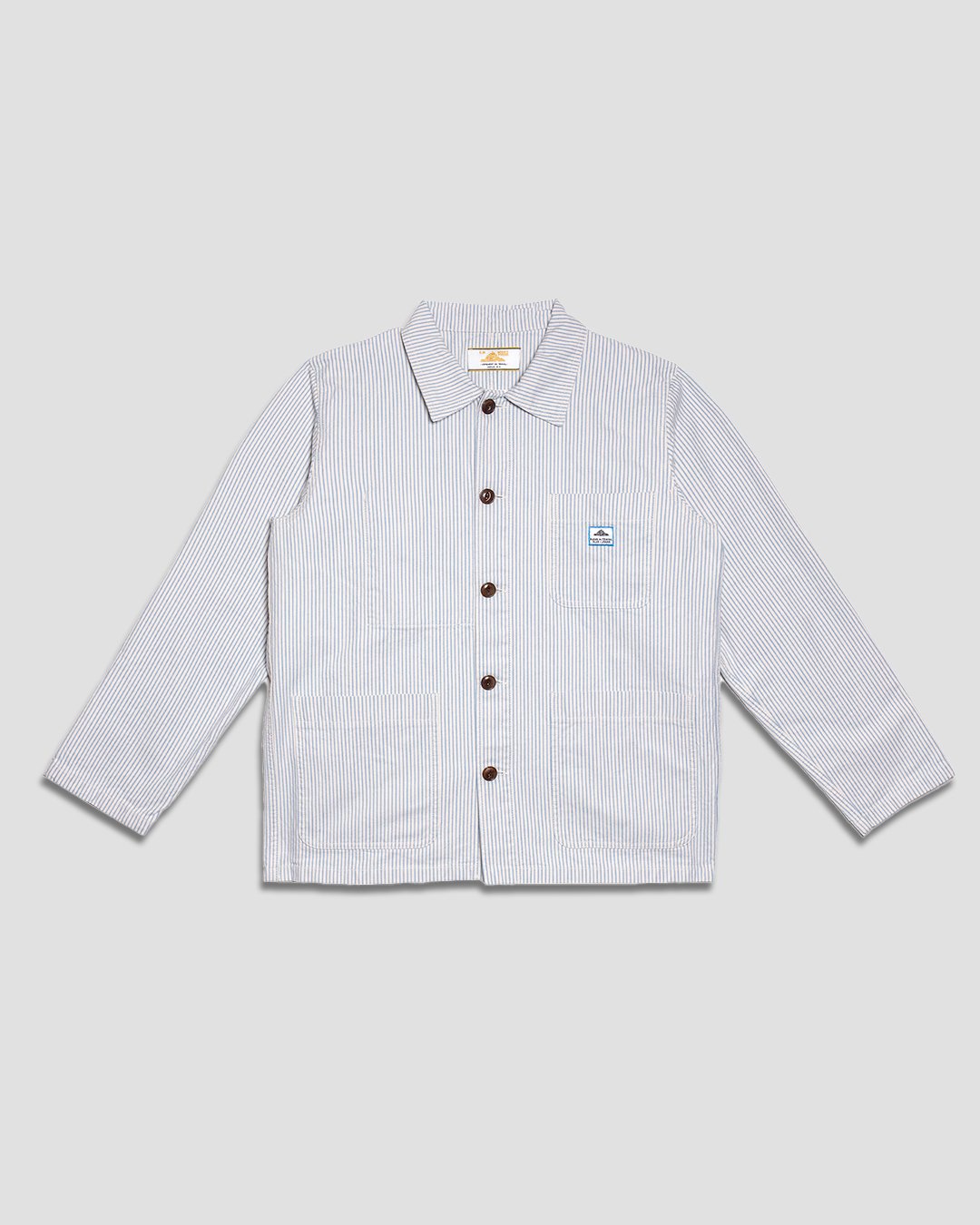 Vins Osk Work Jacket - Blue Stripe