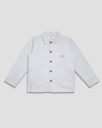 Vins Osk Work Jacket - Blue Stripe