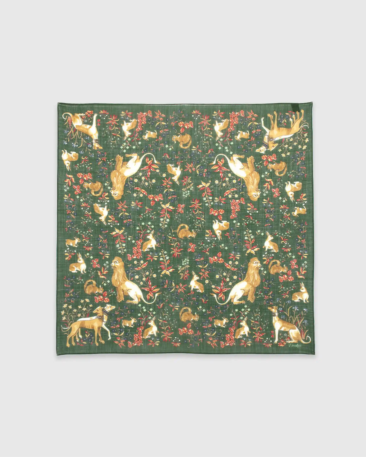 Lion Tapestry Bandana Olive