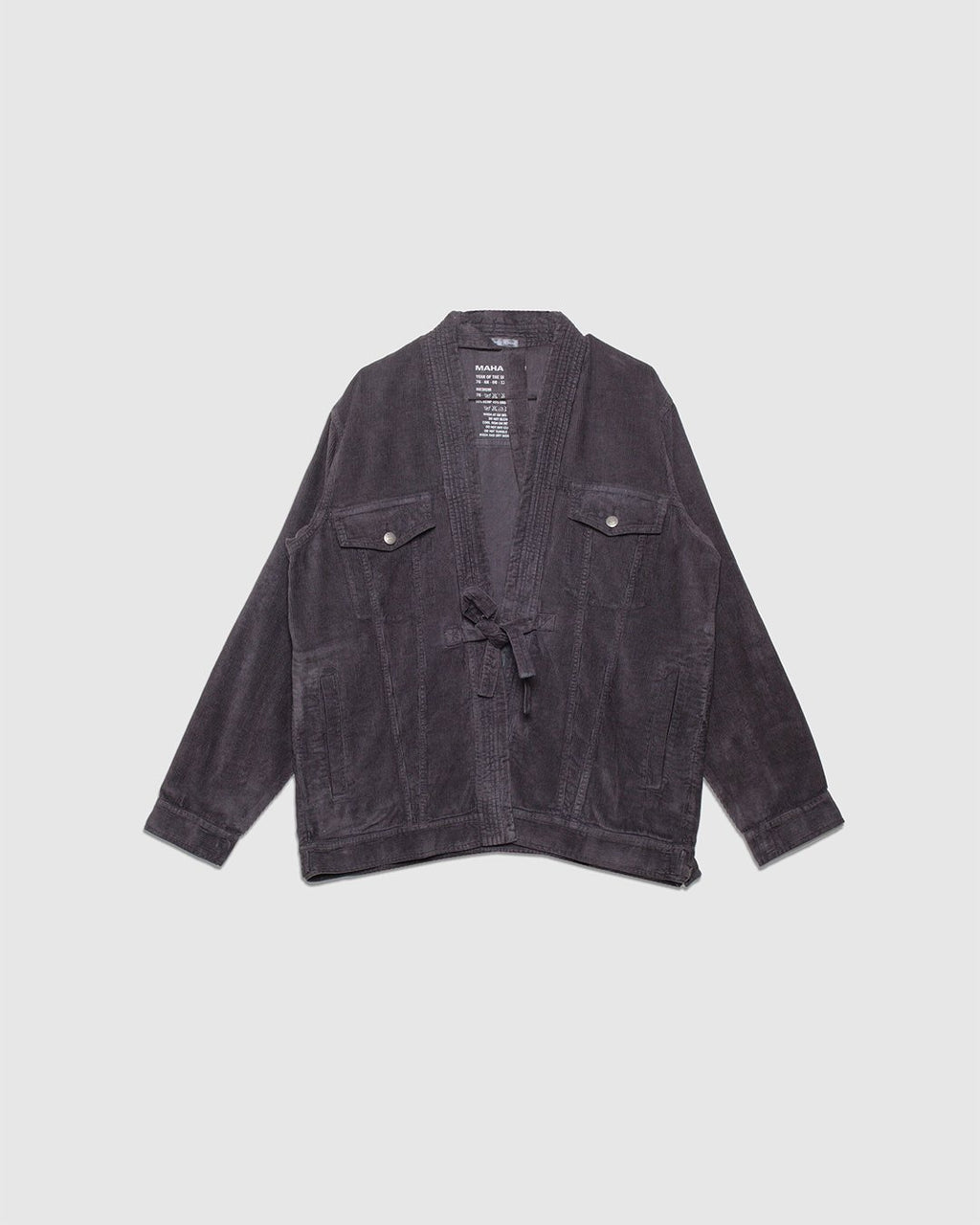 Cord Trucker Kimono Hemp/ Cotton - Black
