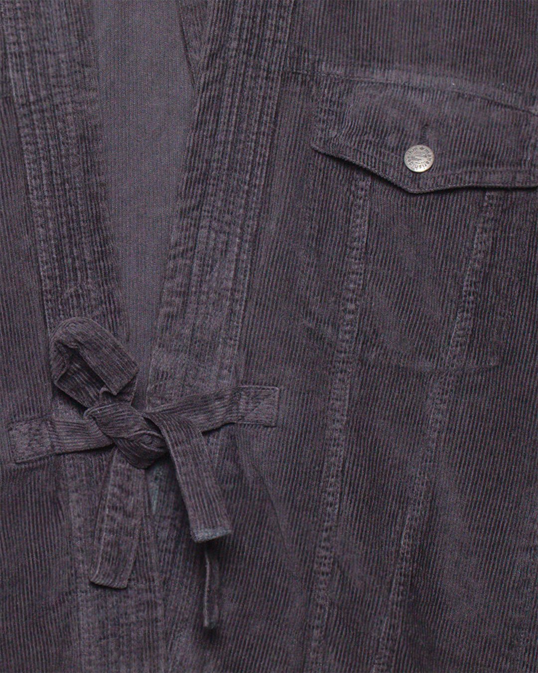 Cord Trucker Kimono Hemp/ Cotton - Black