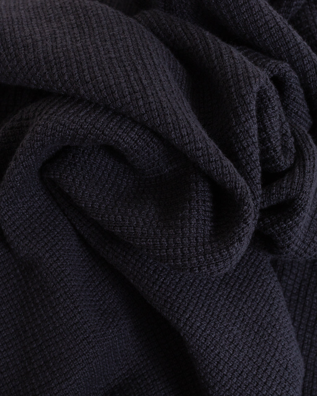 Lightweight Waffle Knit Sweater Charcoal