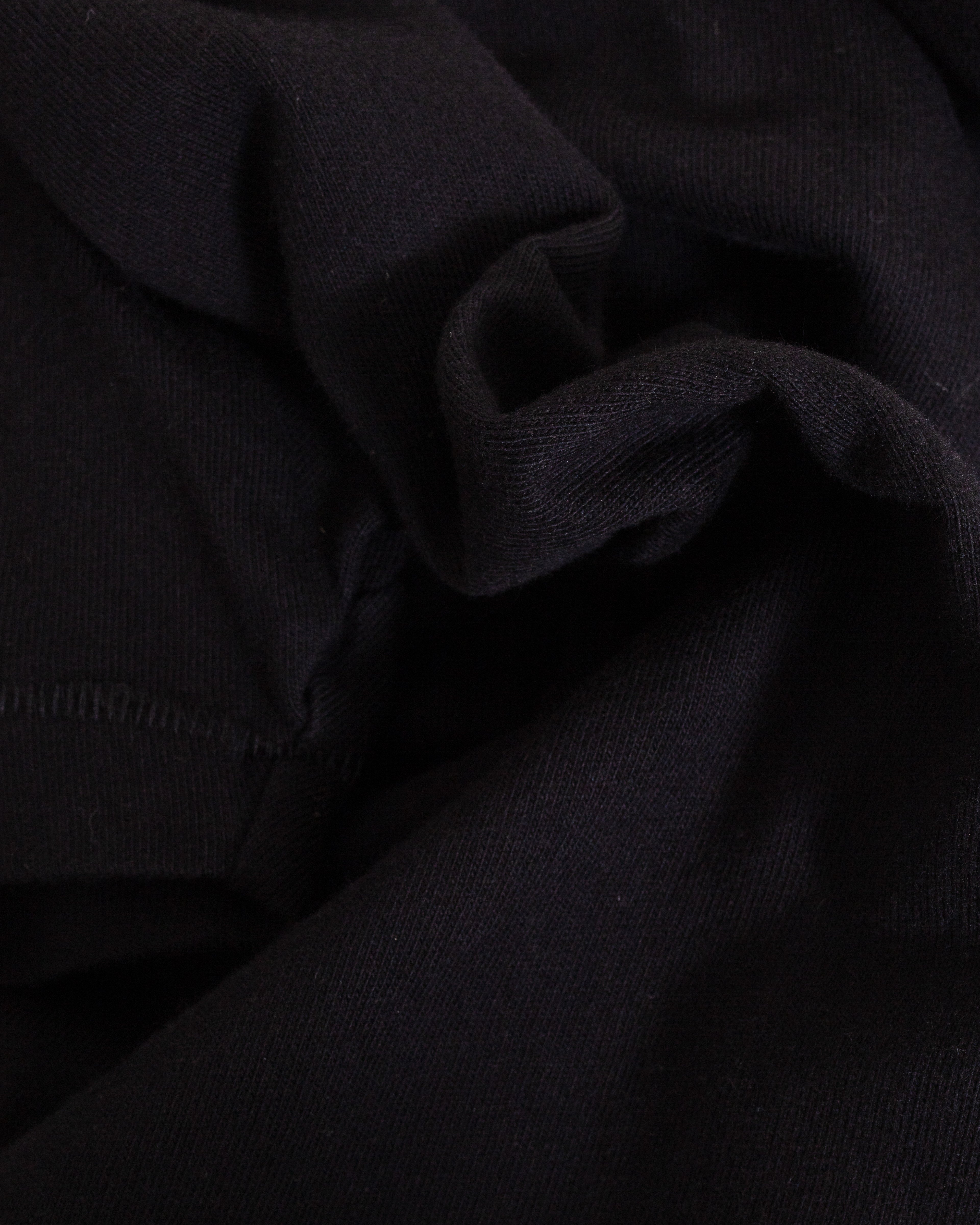 Supple Authentic Jersey Cotton T-Shirt Deep Black